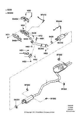 9e5z5230l muffler assy centre and rear 10 11 12 zephyr