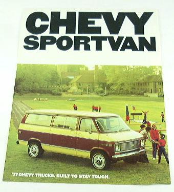 1977 77 chevrolet chevy sportvan van brochure g10 g30 