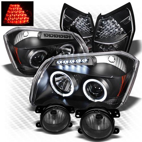 05-07 magnum black pro headlights + philips-led perform tail lights + fog lights