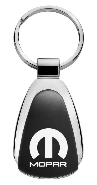 Chrysler jeep dodge ram mopar black tear drop keychain ring tag lanyard