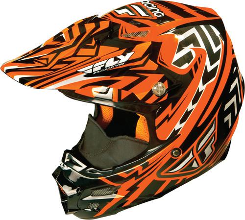 Fly racing f2 carbon snow motorcycle helmet orange large