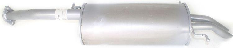 Muffler, aluminized steel, natural finish