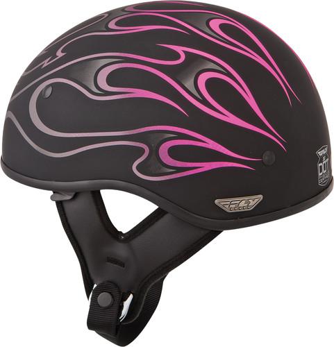 Fly racing .357 womens graphics motorcycle helmet pink flame medium