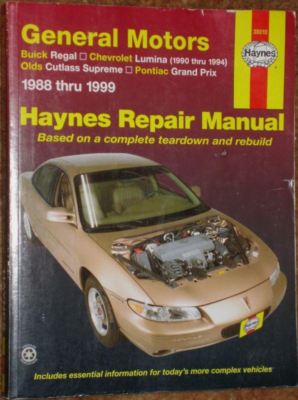 Haynes manual 1988-1999 buick regal, chevy lumina, cutlass supreme, grand prix