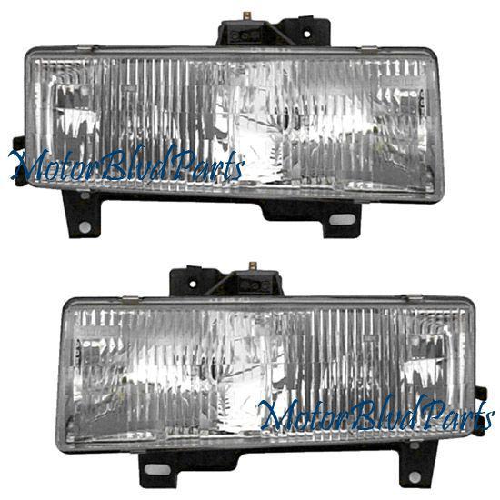 96-02 express headlights headlamps right+left oe style