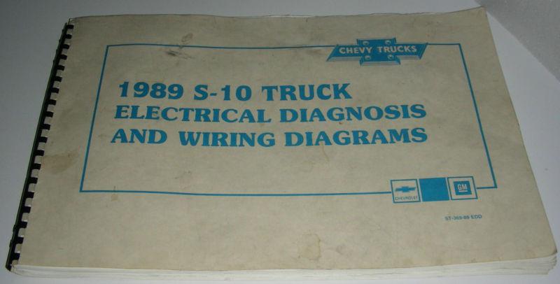 1989 oem chevrolet s-10 truck electrical diagnosis wiring diagrams st-369-89 edd