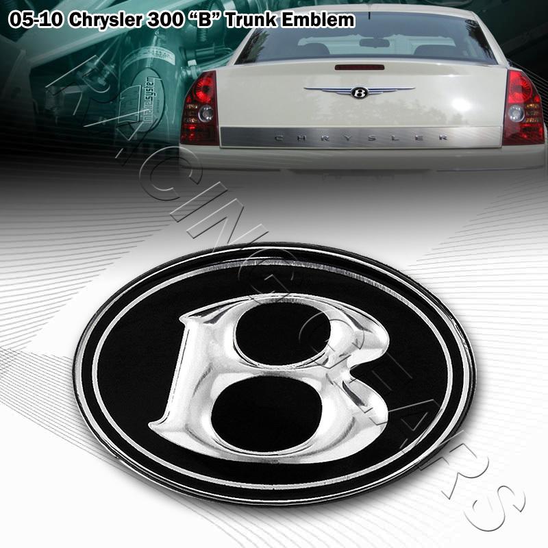 2005-2010 chrysler 300/300c rear trunk black vip back "b" emblem badge sticker