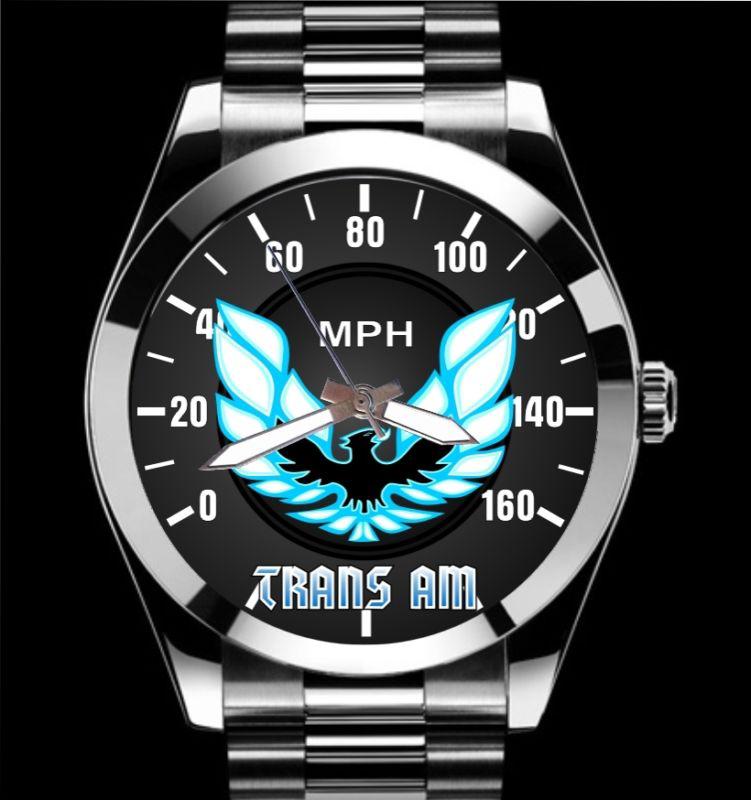 Trans am blue 1974 1975 1976 1977 1978 gauge mph 400 455 stainless watch f