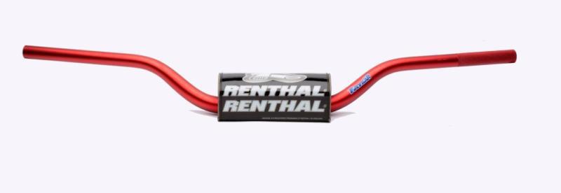 Renthal fatbar handlebar - cr high bend - red  605-01-rd