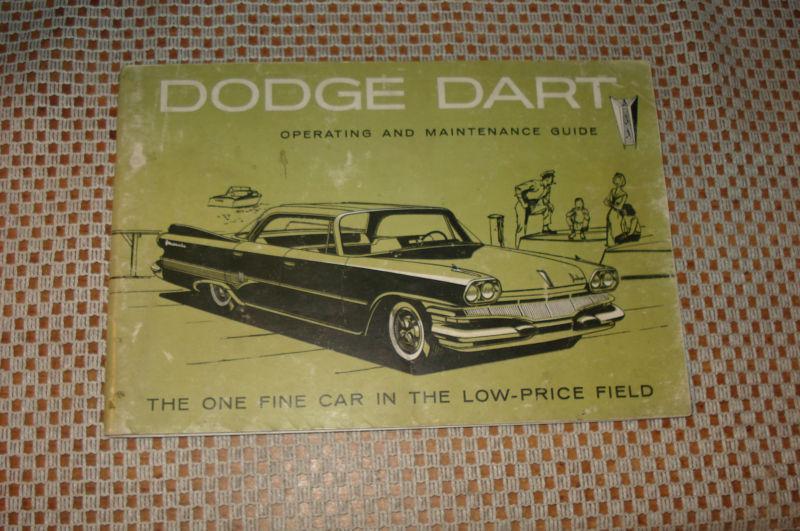 1960 dodge dart owners manual original glove box book 