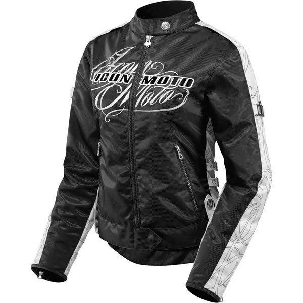 Black xl icon hella street angel women's textile jacket