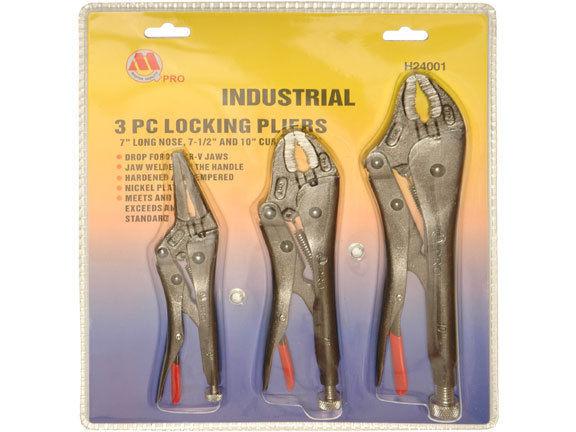 New!! 3pc pro locking welding pliers crv! jaww black nickel color h24001