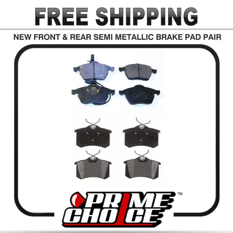 Premium front & rear metallic disc brake pads 2 full complete sets 4 pair 8 pads