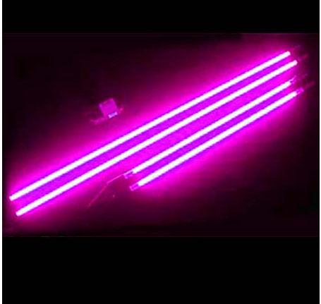 Pink led 4pc undercar underbody glow lights 7 patterns w/wireless remote control