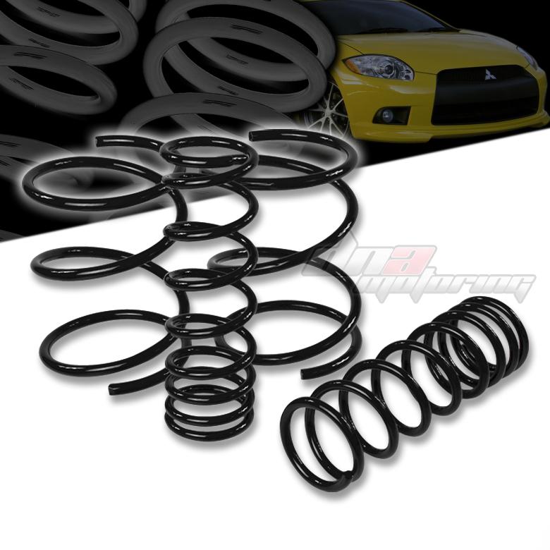 06-12 mit eclipse gs/gt black 2.5" drop suspension lowering springs/spring 255lb