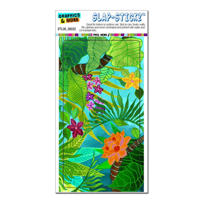 Tropical forest green blue - slap-stickz™ car window locker bumper sticker