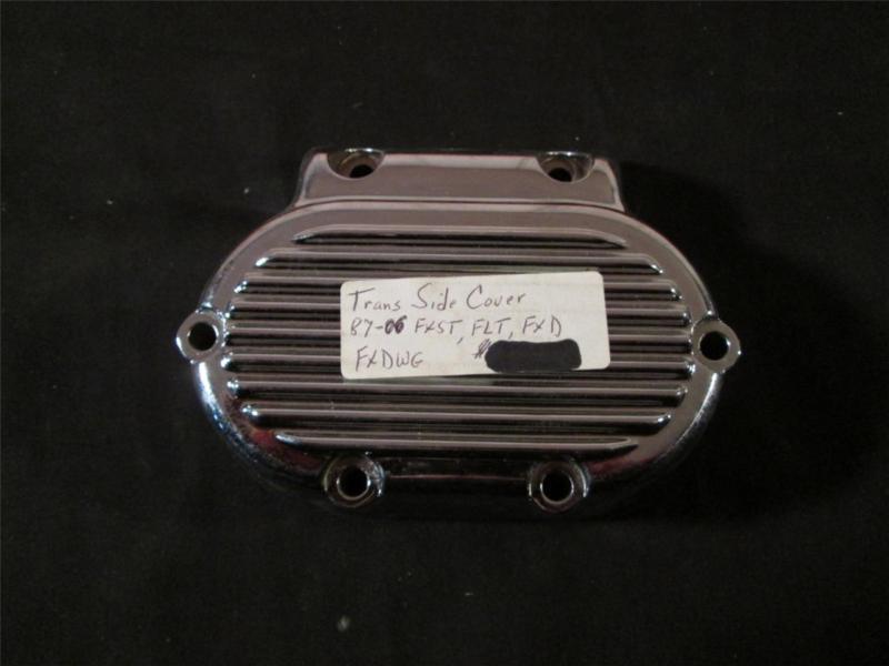 Chrome transmission side cover for '87-'06 fxst,flt,fxd,fswg