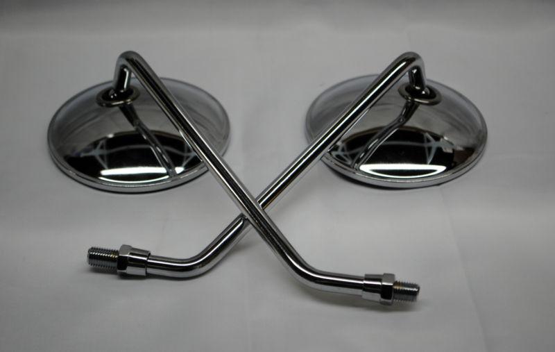 Yamaha dt125,dt175,dt250,dt400,xt500,at1,at2,at3, early chrome mirrors x2 02-051