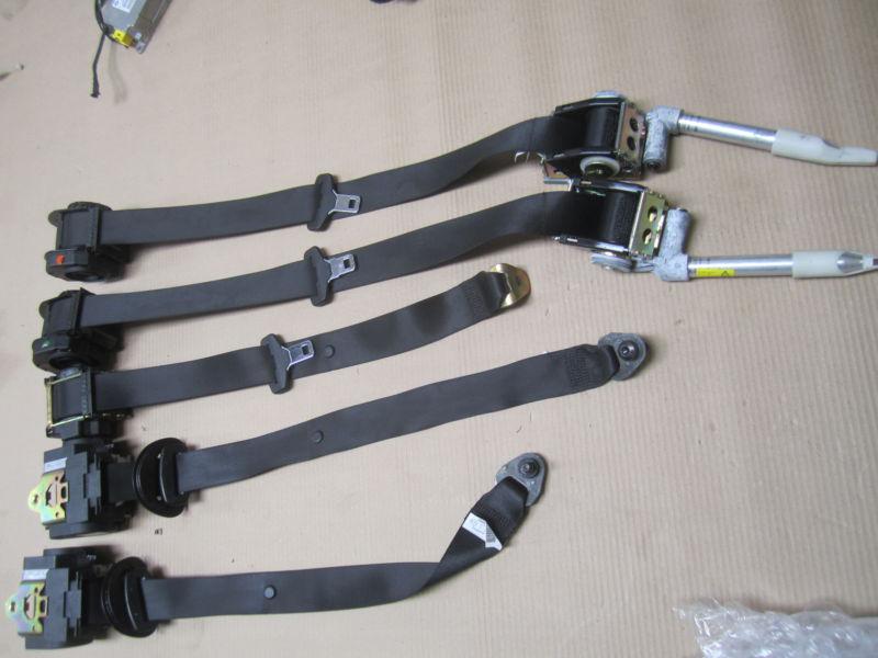 Bmw e65 e66 seat belt set belts front rear black oem 760li 750 745 