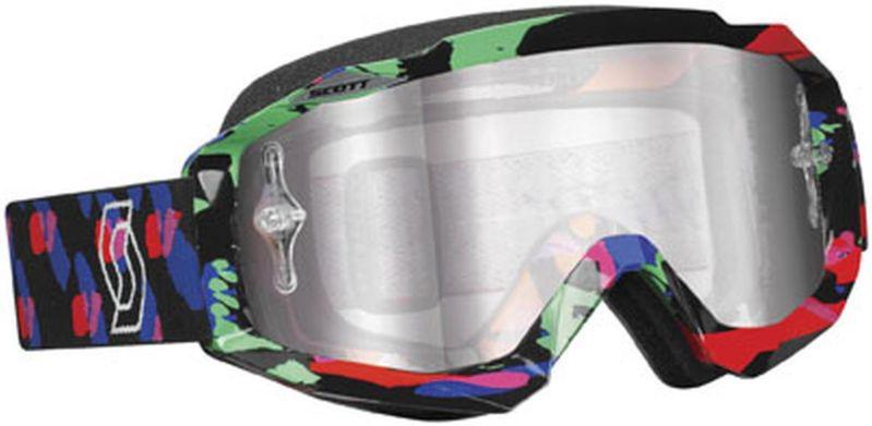 New scott hustle w/ silver chrome works lens adult goggles,plasma black,one size