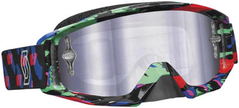 New scott tyrant w/ silver chrome works lens adult goggles,plasma black,one size