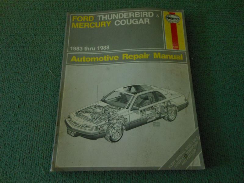 Haynes ford thunderbird mercury cougar repair manual 1983-1988