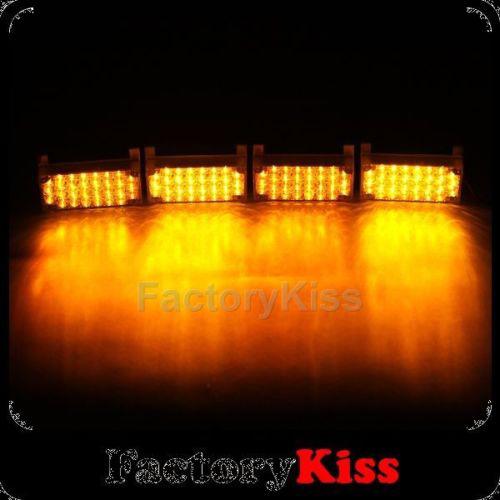 Gau new 4 x 22 led car truck amber flash emergency strobe light #083