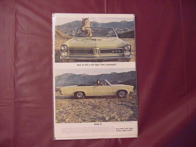 1965 pontiac gto advertisement (color and original)