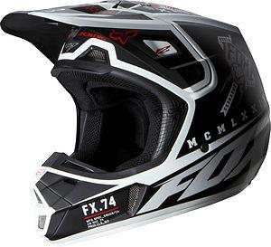 Fox racing v2 overseer 2014 mx/offroad helmet black/matte finish