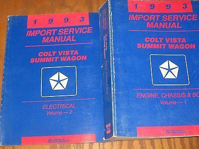 1993 dodge plymouth colt vista summit wagon service manual 2 volume set