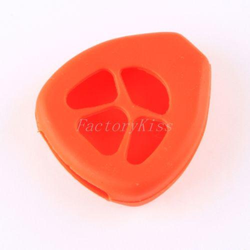 Gau remote key cover fob case silicone fit toyota crown reiz camry orange