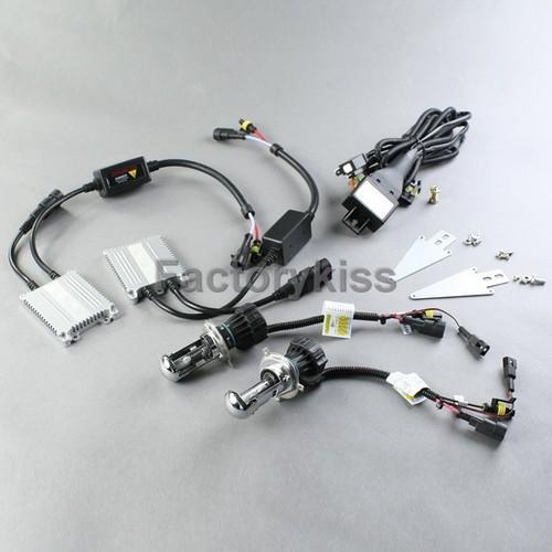 55w 12v ac bi-xenon hid dual beam light h4-3 4300k headlight kit slim ballast