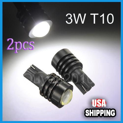 2 t10 w5w 3w 158 168 194 147 927 smd led car white light side wedge lamp bulb us