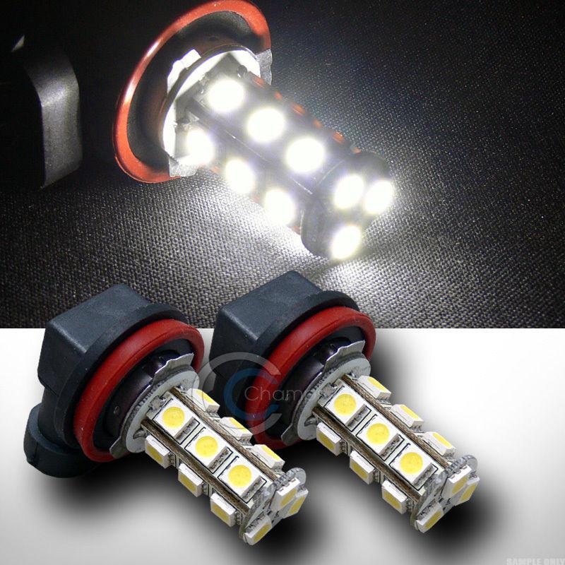 New 2pc xenon white h11 18 5050 smd led bumper fog/driving light lamp bulbs 13