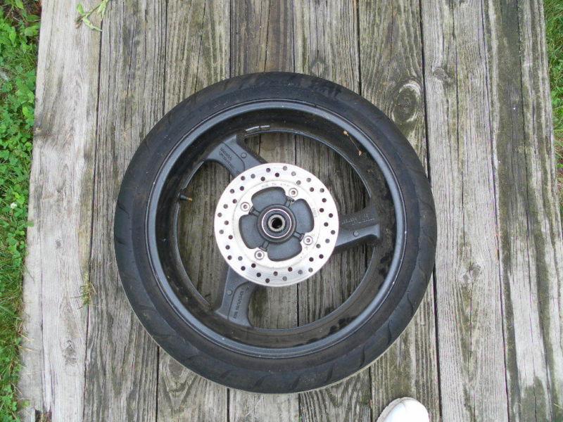 Honda cbr 600 f4 rear rim  rotor wheel and bearings 99 00 cbr600f4 cbr600