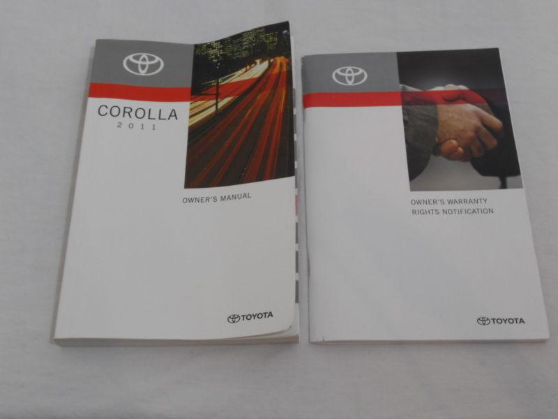 2011 toyota corolla owner's manual w/warranty booklet oem free shipping