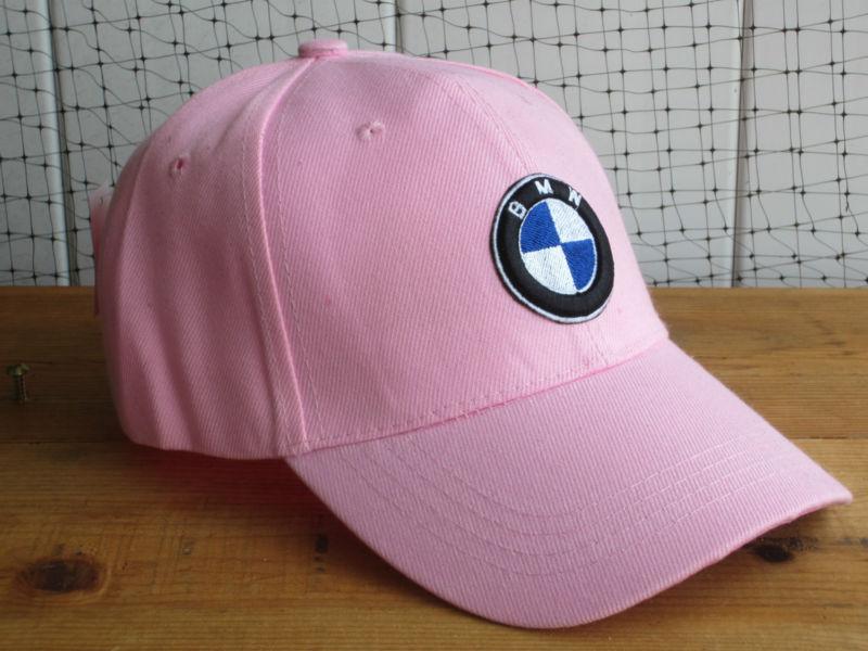 New nwt bmw classic logo pink baseball golf driving hat cap automobile car truck