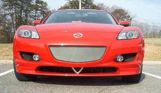 04-08 mazda rx8  grill insert  silver powder coated race style grille 