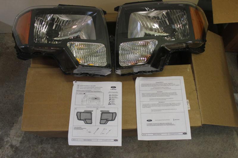 2011 ford f-150 oem/factory smoked headlights