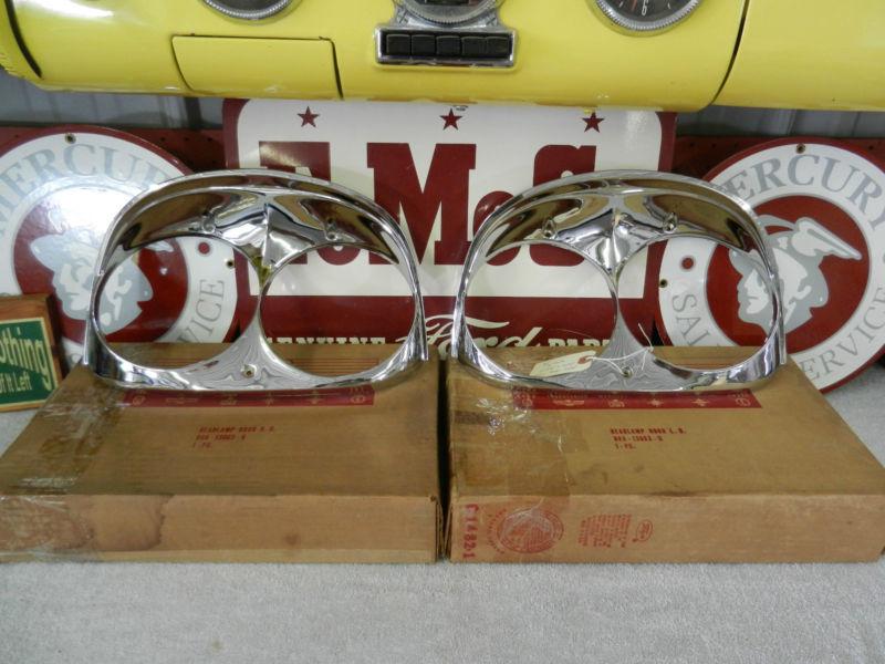 1958 ford nos headlight doors (left & right)