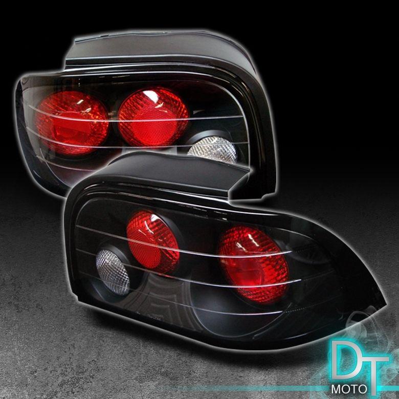 Black 94-95 ford mustang altezza rear tail lights brake lamps left+right sets