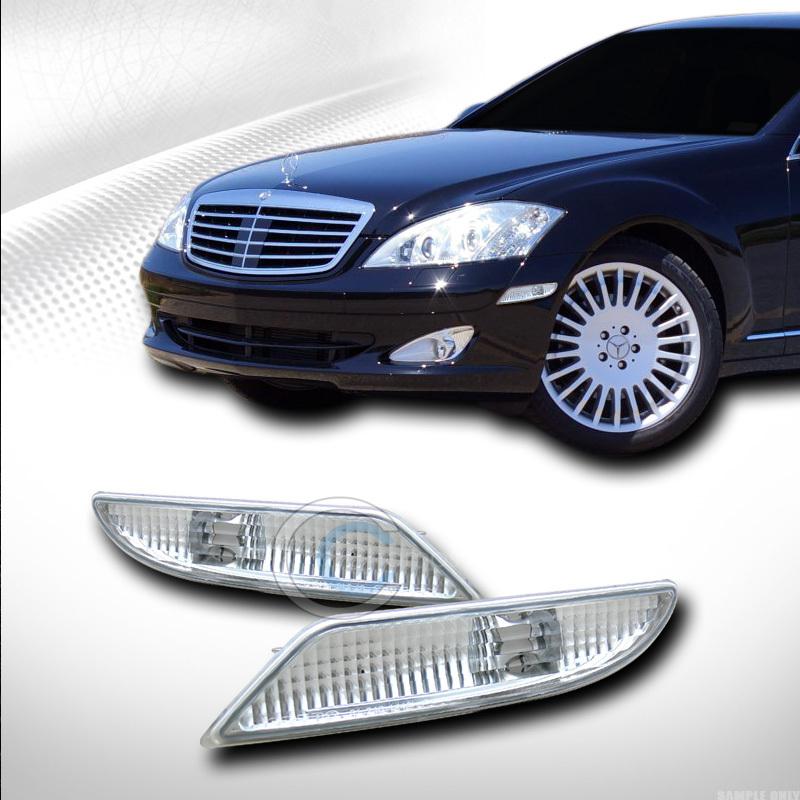 Depo crystal clear parking bumper side marker lights 07-09 mercedes w221 s-class