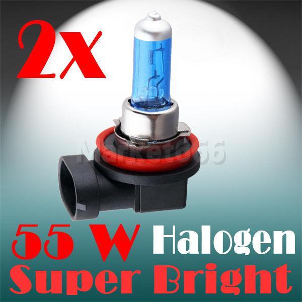 2pcs h11 super bright white fog halogen bulb hight power 55w car head light lamp