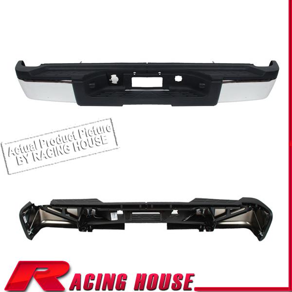 Rear step bumper bar w/ pad 07-11 silverado sierra 2500 3500 hd no sensor chrome