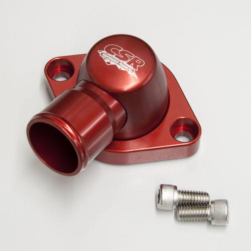 Csr 912r billet swivel chevy thermostat housing red