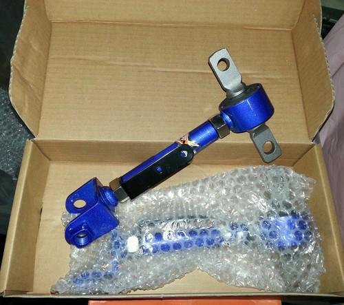 Hard race rear camber kit~color blue~bnib~honda civic/es/ep3/dc5/rsx~acura/honda