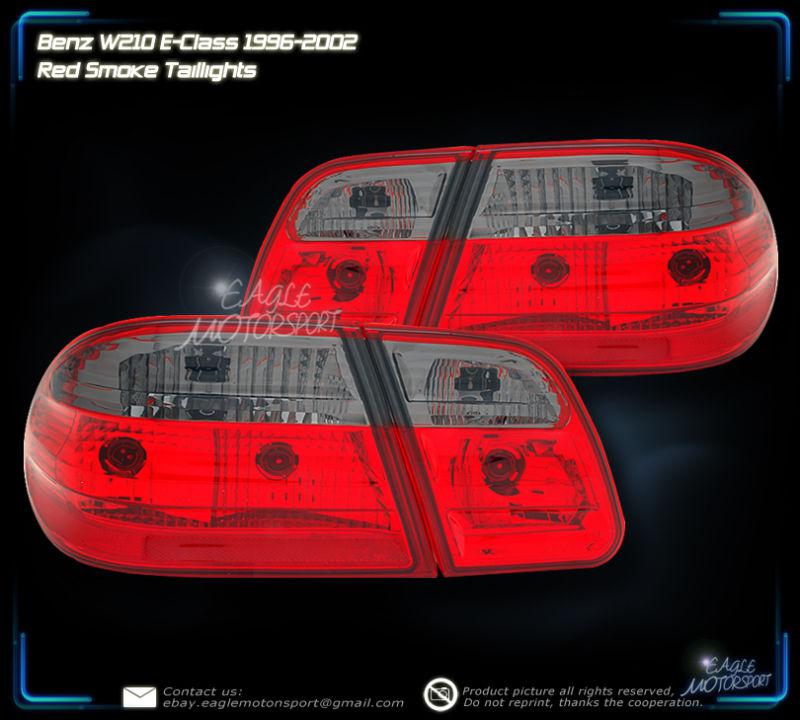 1996-2002 mercedes benz w210 e class red smoke tail lights rear lamps assembly