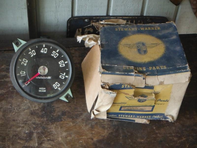 Vintage stewart warner 1950 speedometer & box unused