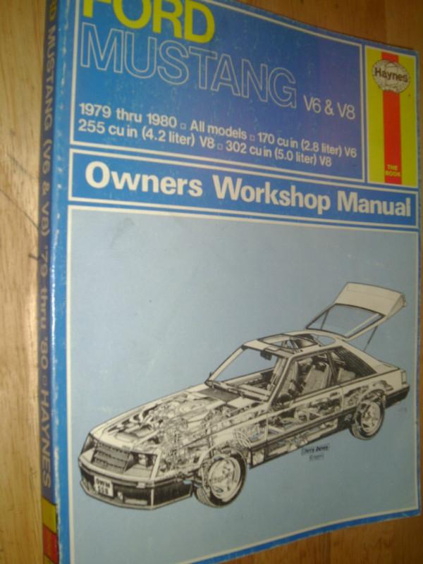 1979-1980 ford mustang shop manual / repair book