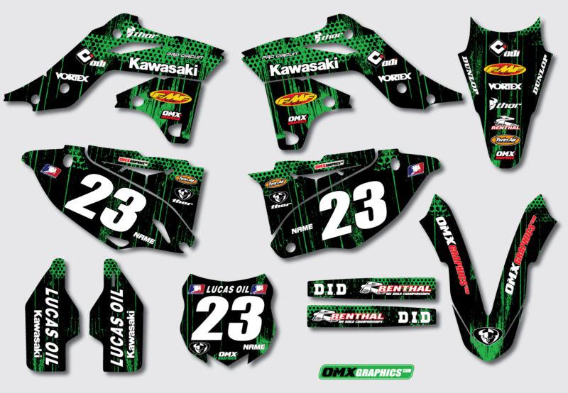 Kawasaki graphics kit kxf250 kx250f 2013 2014 decals stickers kit